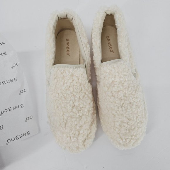 Bamboo Cream Fuzzy Slipper Bootie - Picture 6 of 12